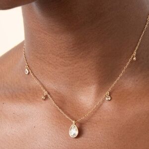 Dripping in Crystals Drop Necklace Ettika